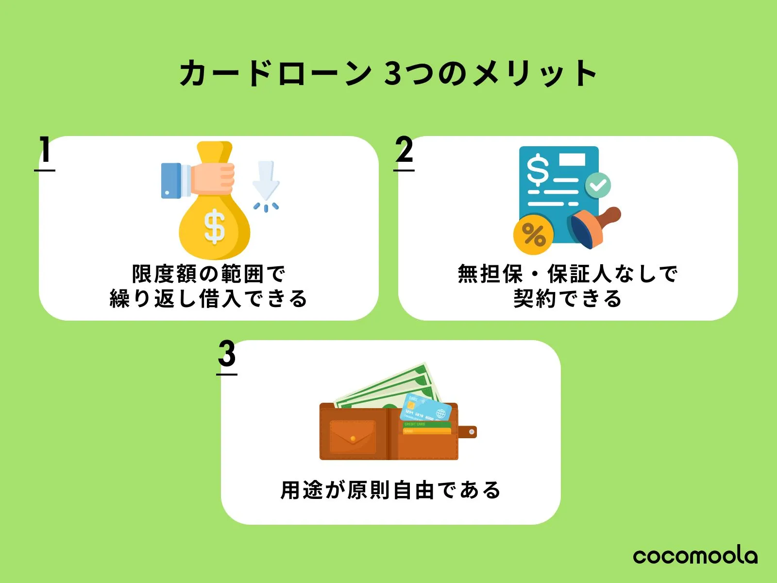 画像:カードローンのメリット