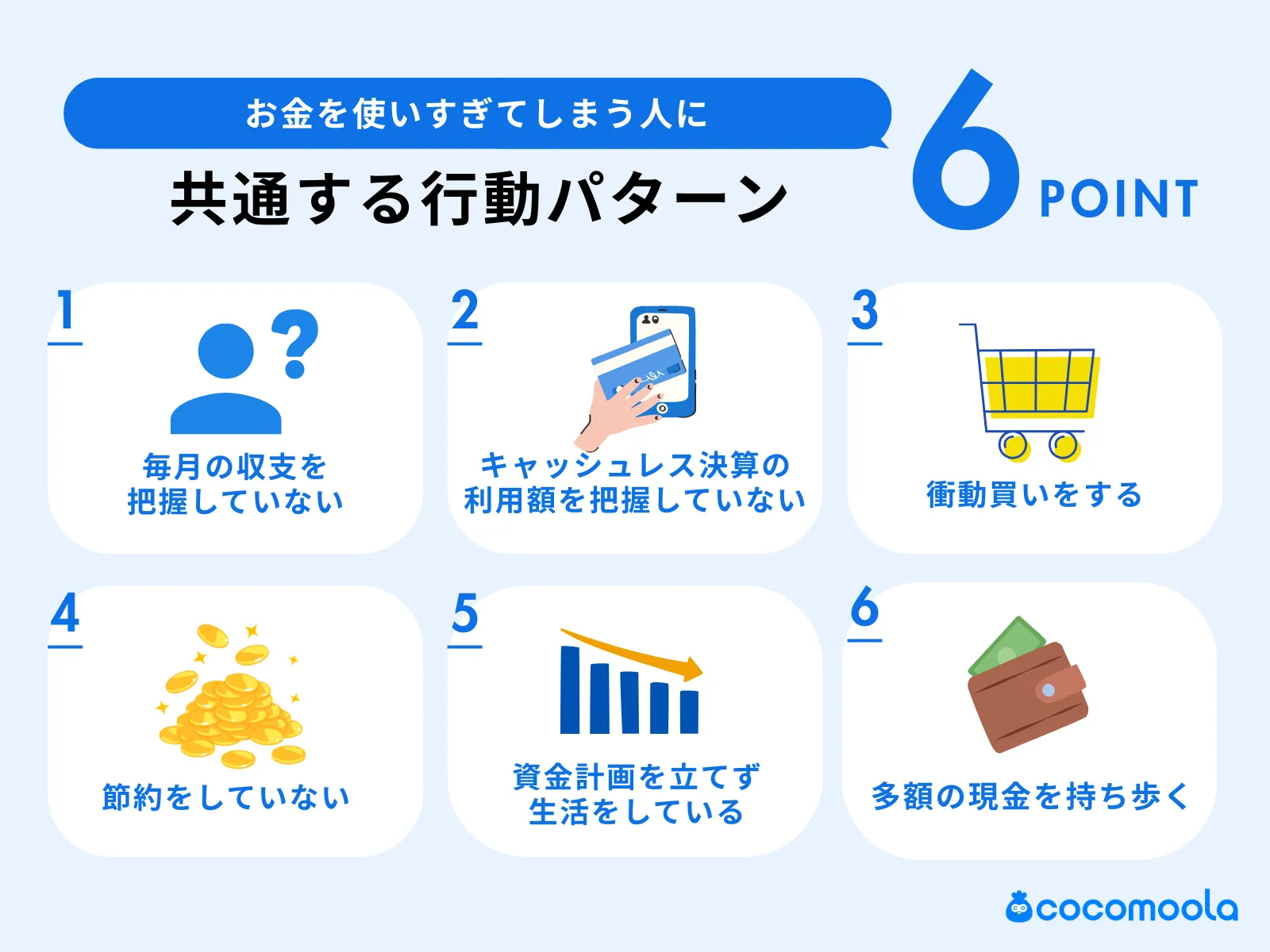 お金を使いすぎてしまう人に共通する行動パターン