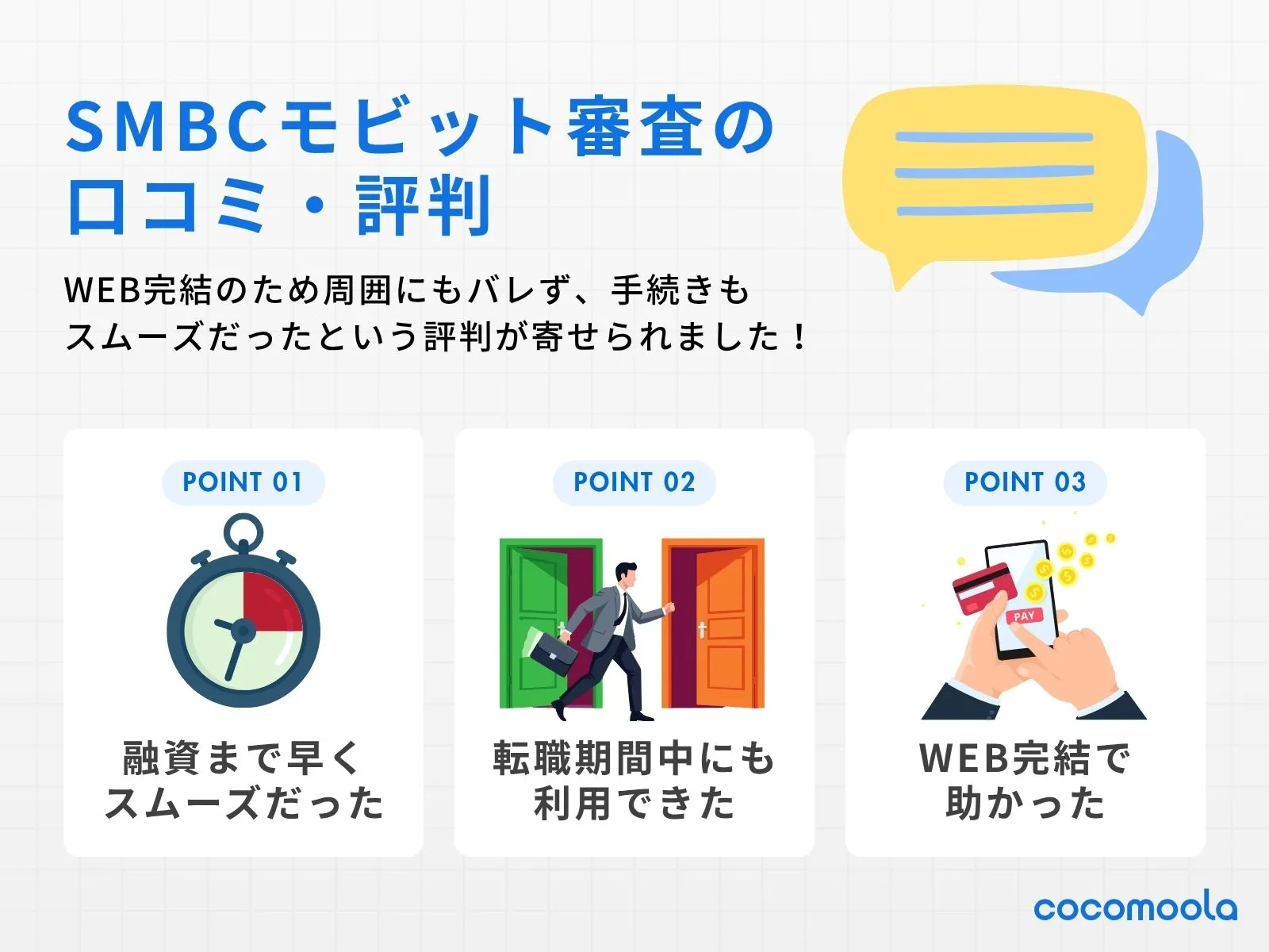 画像:SMBCモビットの審査・在籍確認に関する口コミ・評判